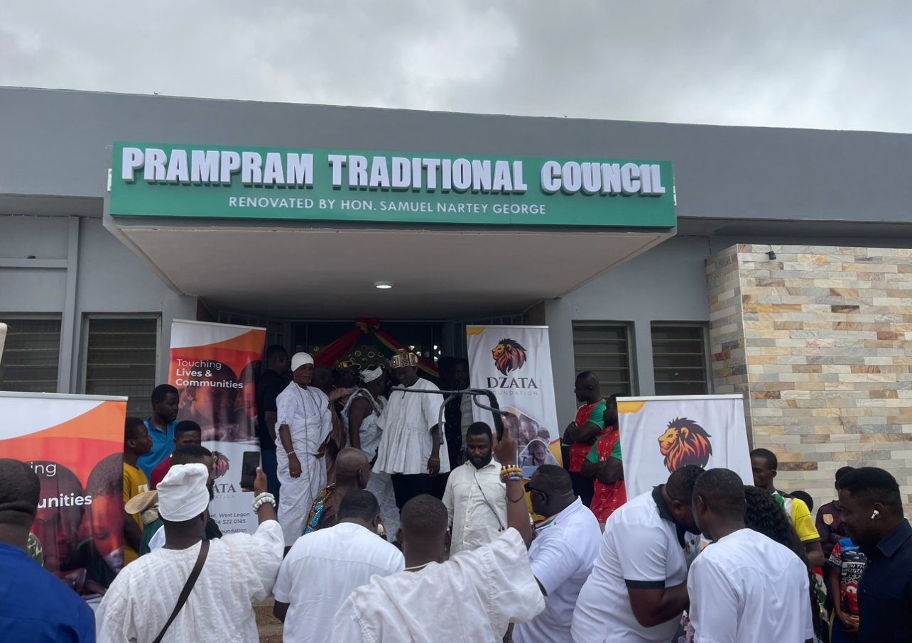 Sam George Renovates Prampram Trad. Council; Urges Politicians To Desist From Meddling In Chieftaincy Affairs