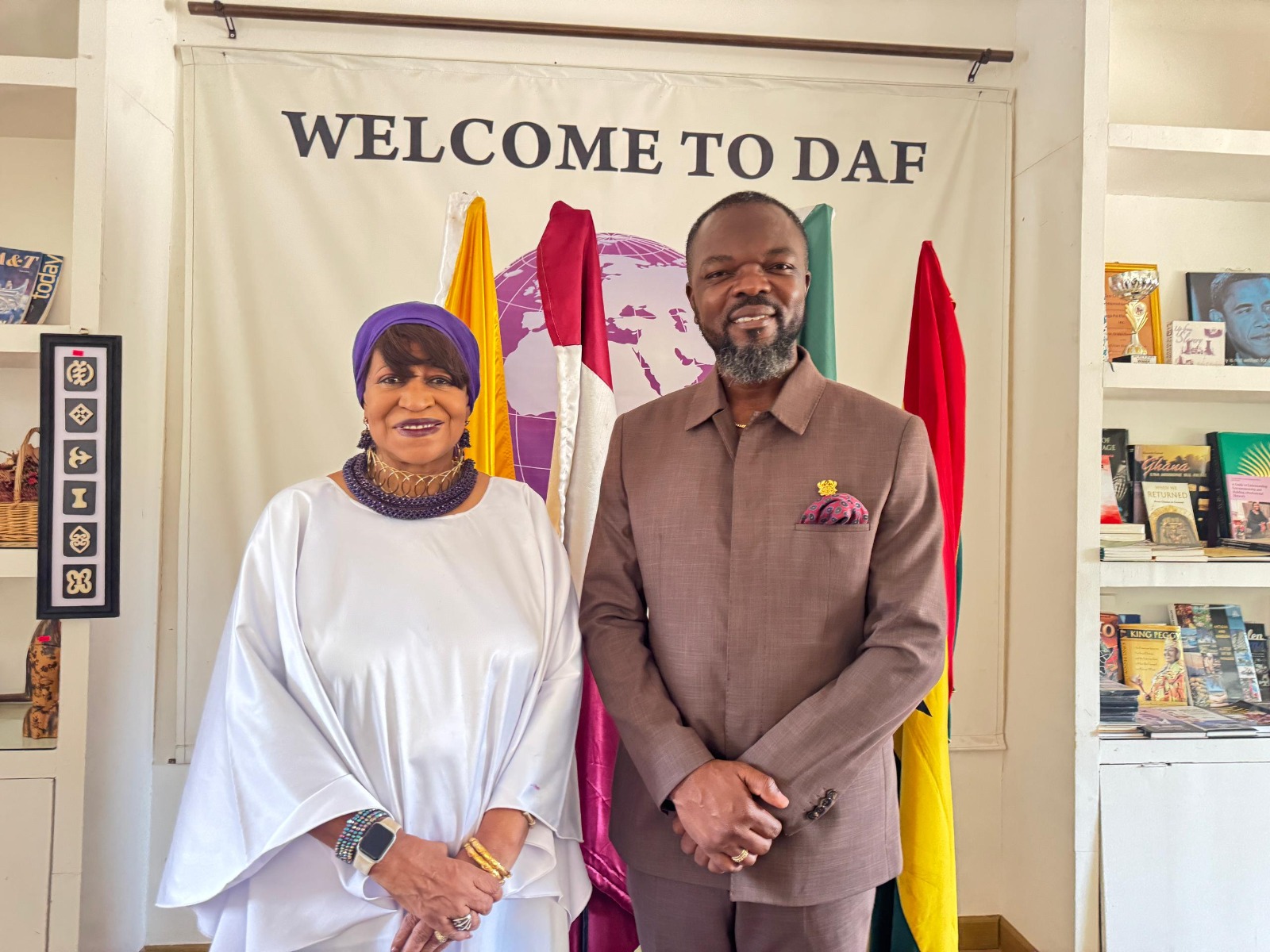Director For Diaspora Affairs Office Of The President, Kofi Okyere Darko Pays Courtesy Visit To H.E Dr. Erieka Bennett